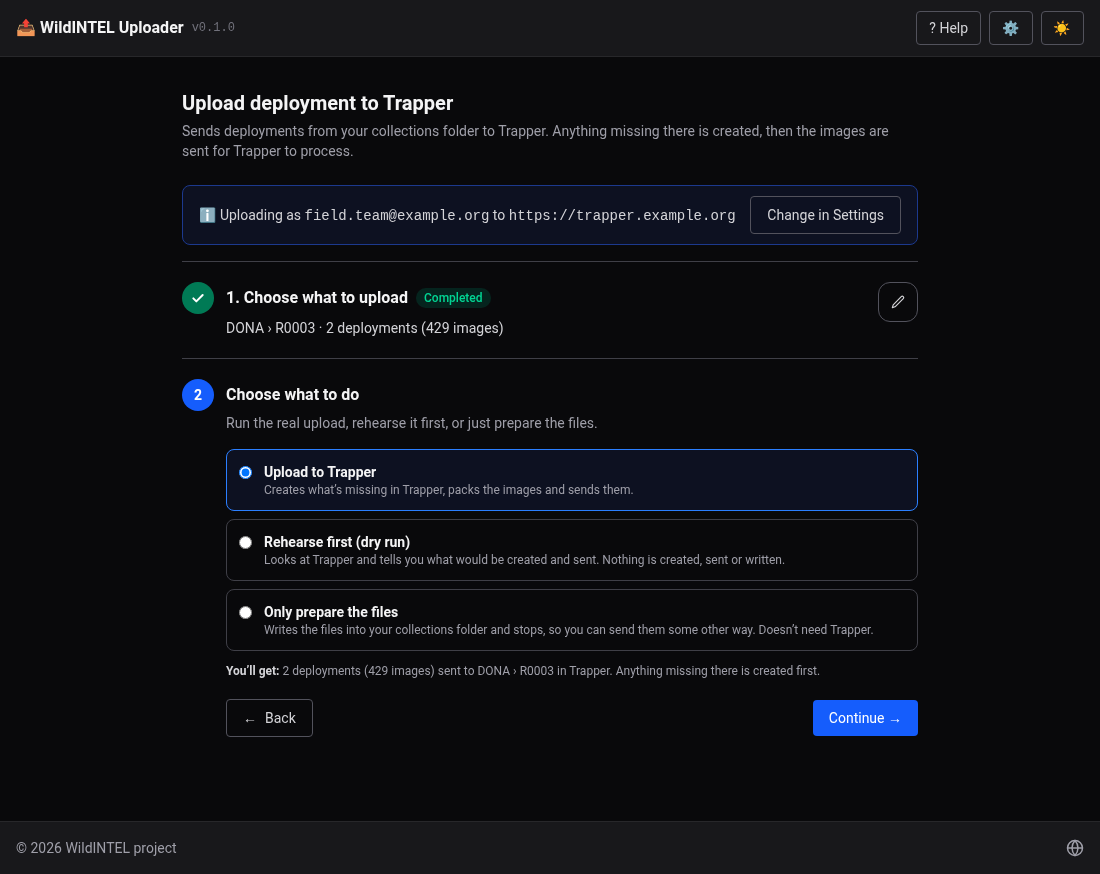 Upload — what to do